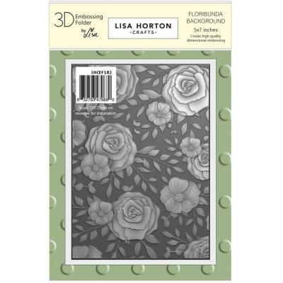 Lisa Horton Crafts 3D Embossing Folder - Floribunda Background